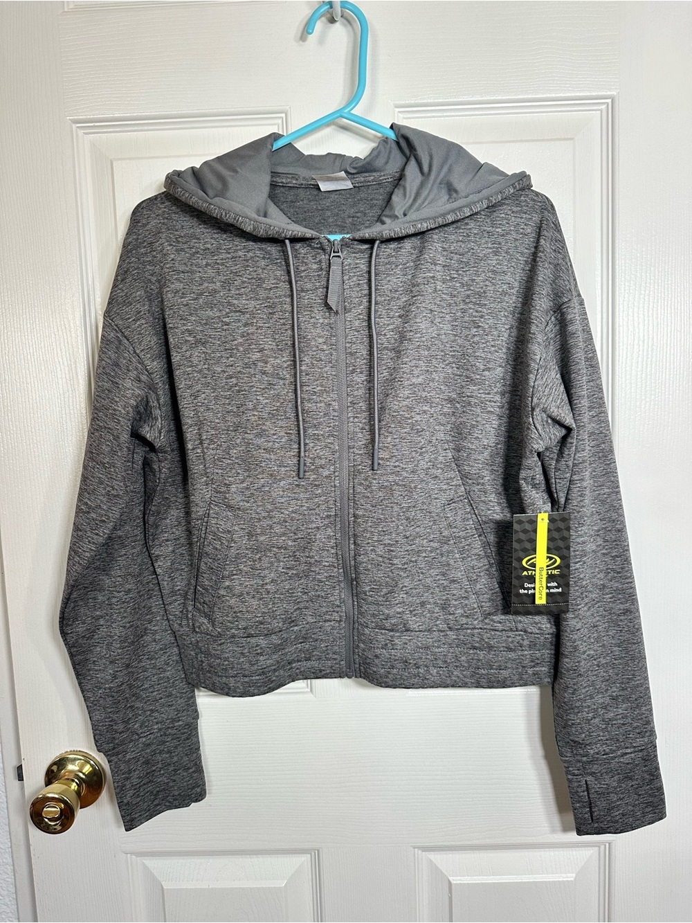 Athletic Works ButterCore Gray Full-Zip Hooded Jacket